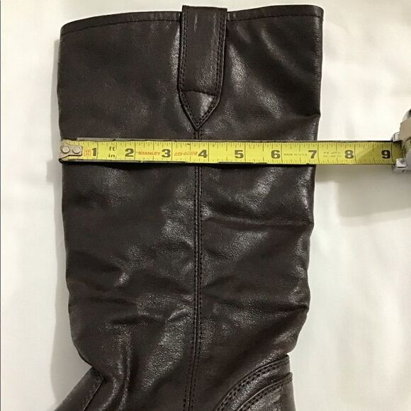 Durango Brown Western Style Leather Platform Riding Boots Tall Boot Size 8 - Picture 13 of 16